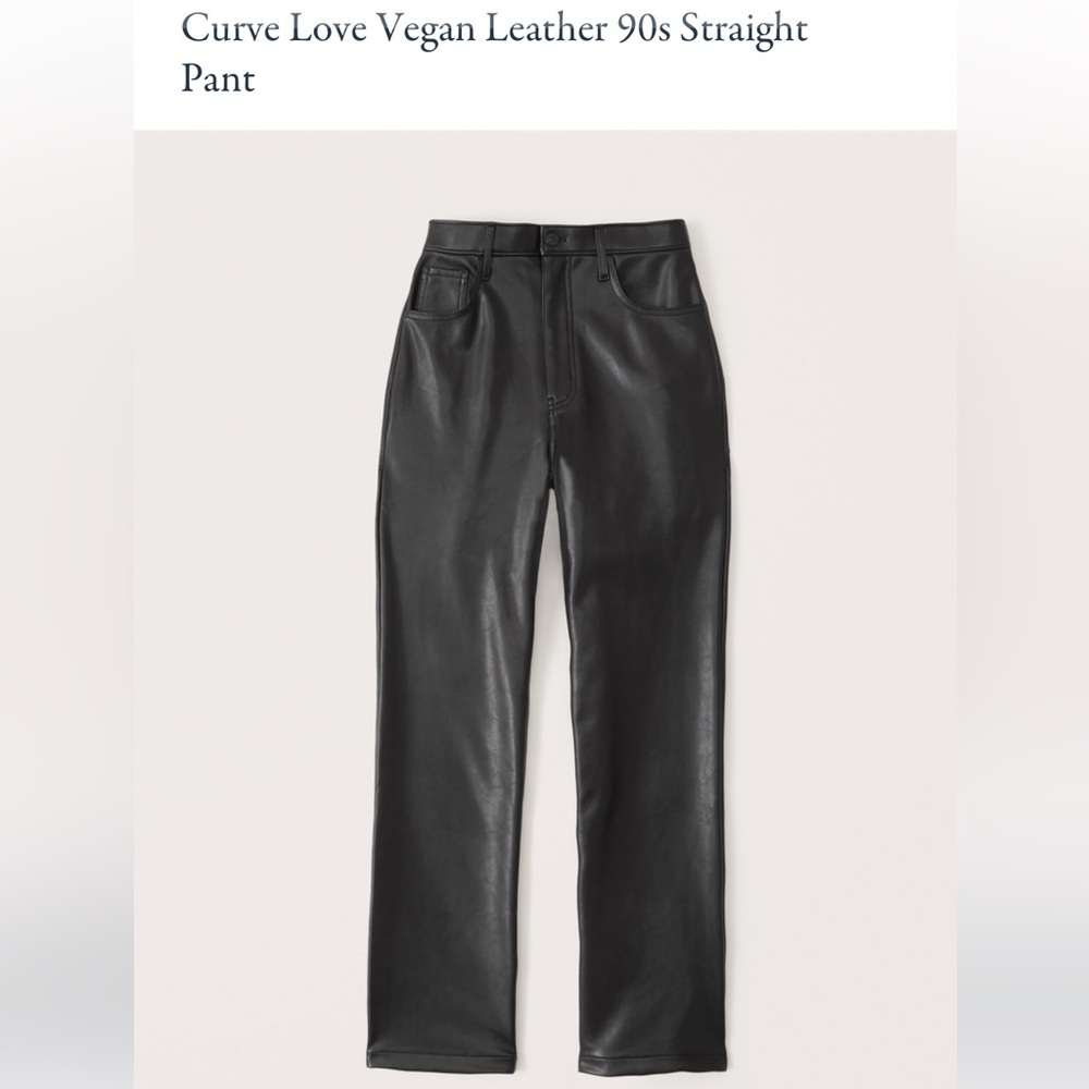 Abercrombie & Fitch Shiny Black Leather Pants